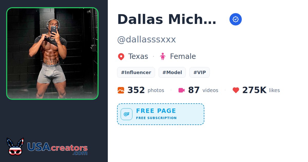 dallasssxxx OnlyFans Stats | USACreators
