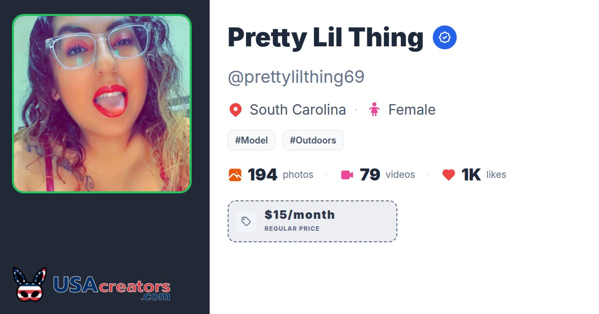 prettylilthing69 OnlyFans Stats | USACreators