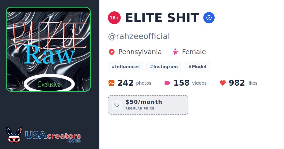 rahzeeofficial OnlyFans Stats | USACreators